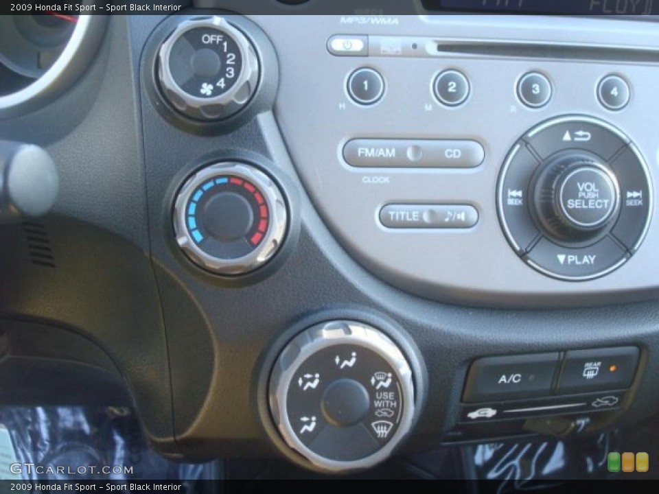 Sport Black Interior Controls for the 2009 Honda Fit Sport #47685055