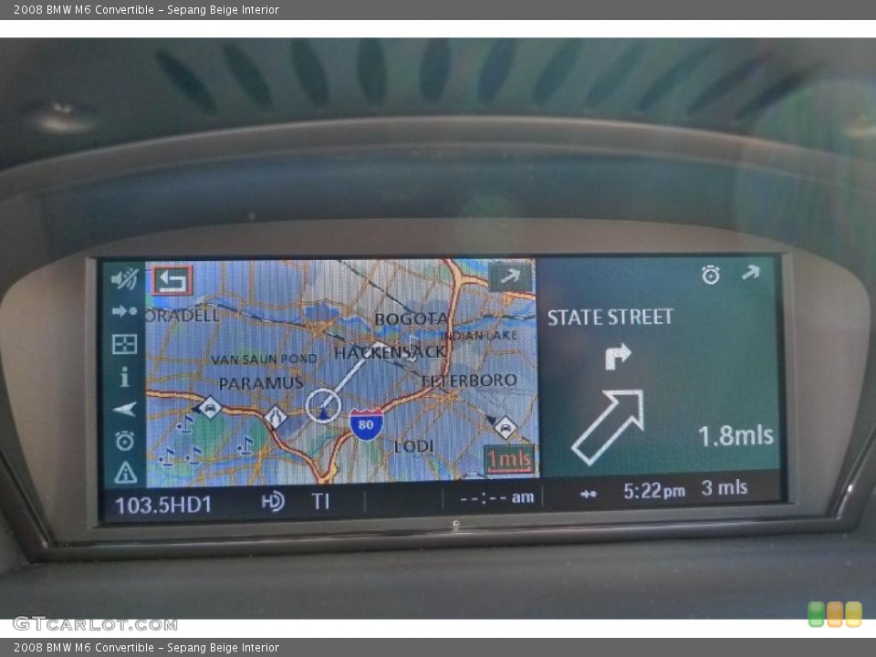 Sepang Beige Interior Navigation for the 2008 BMW M6 Convertible #47685262