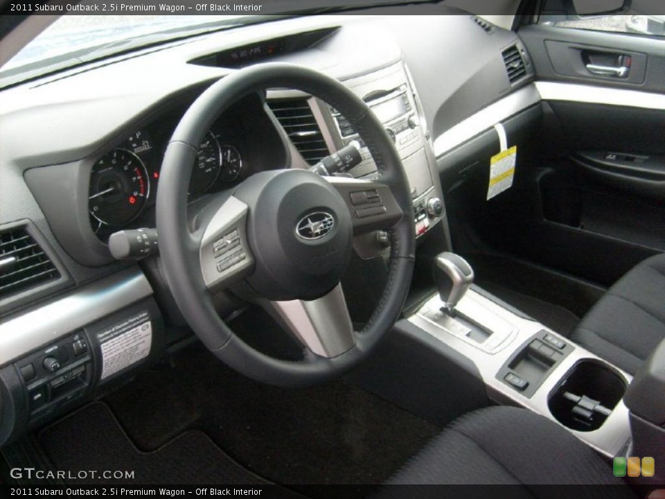 Off Black Interior Prime Interior for the 2011 Subaru Outback 2.5i Premium Wagon #47686825