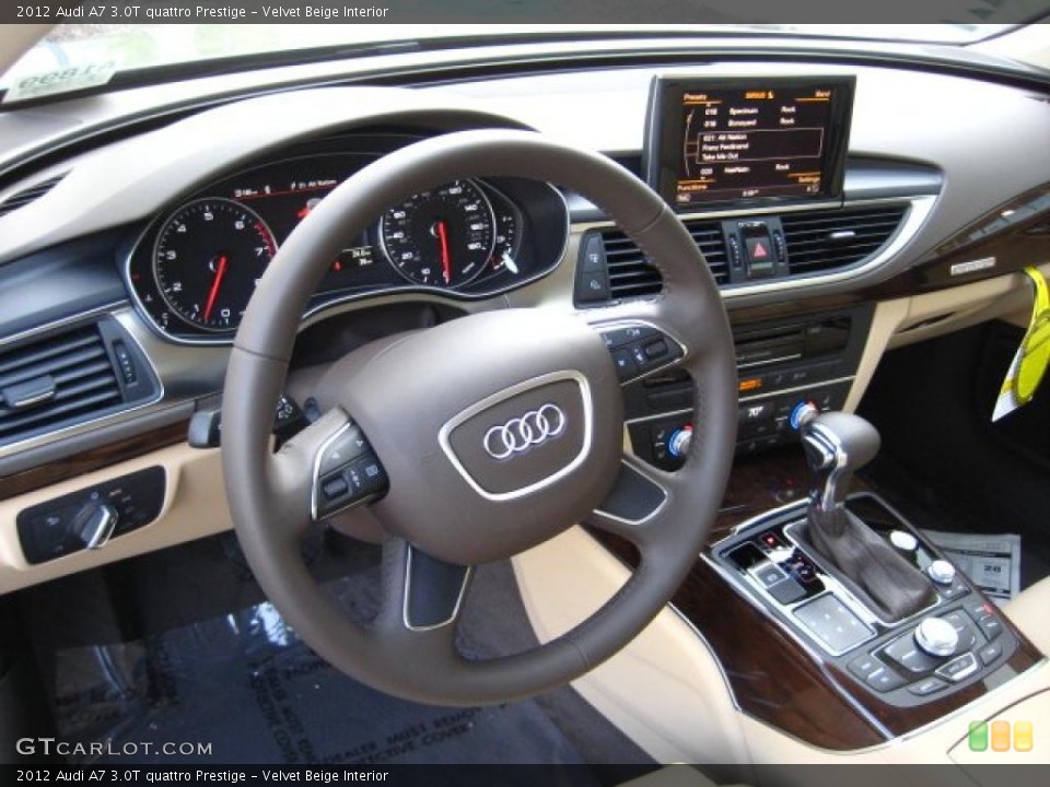 Velvet Beige Interior Dashboard for the 2012 Audi A7 3.0T quattro Prestige #47688553