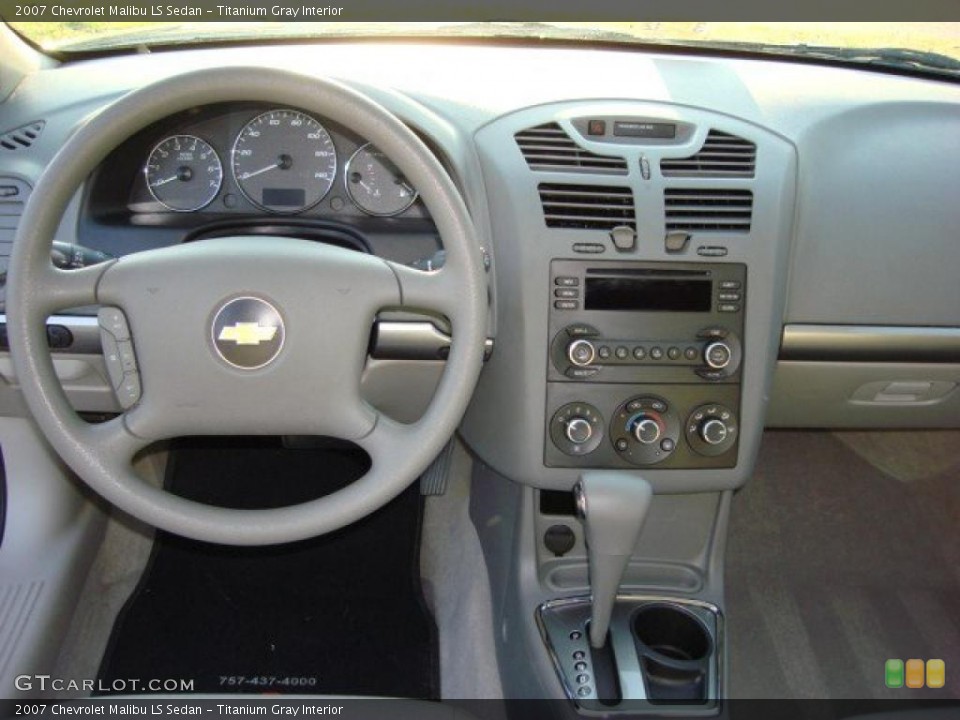Titanium Gray Interior Dashboard for the 2007 Chevrolet Malibu LS Sedan #47690514