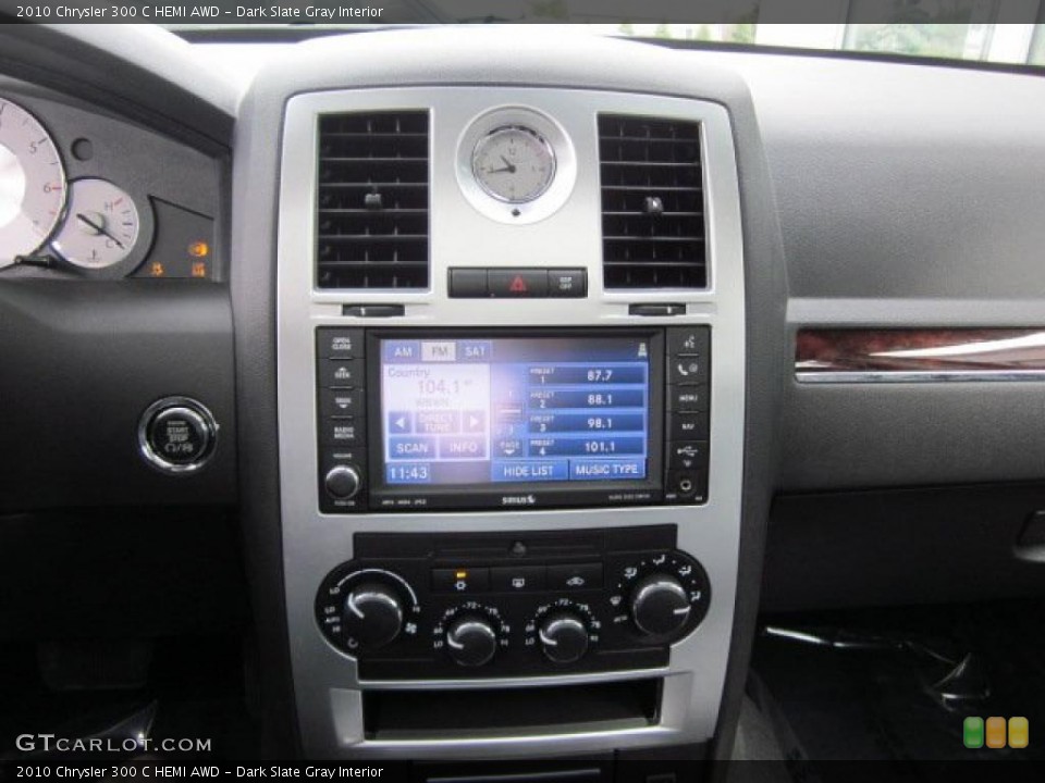 Dark Slate Gray Interior Controls for the 2010 Chrysler 300 C HEMI AWD #47691258