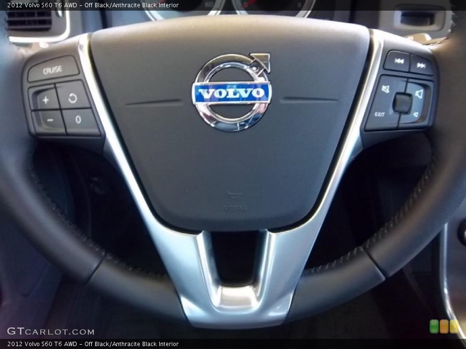 Off Black/Anthracite Black Interior Steering Wheel for the 2012 Volvo S60 T6 AWD #47691843
