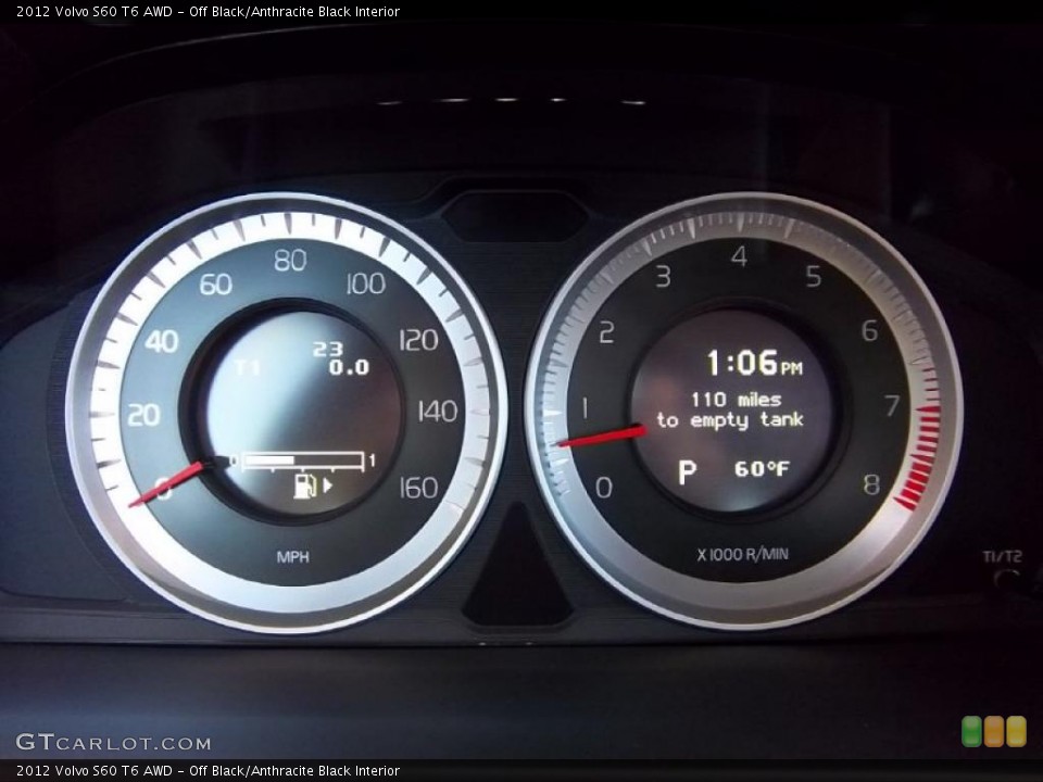 Off Black/Anthracite Black Interior Gauges for the 2012 Volvo S60 T6 AWD #47691873