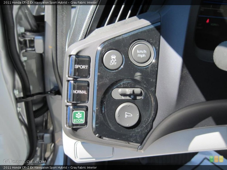 Gray Fabric Interior Controls for the 2011 Honda CR-Z EX Navigation Sport Hybrid #47695872