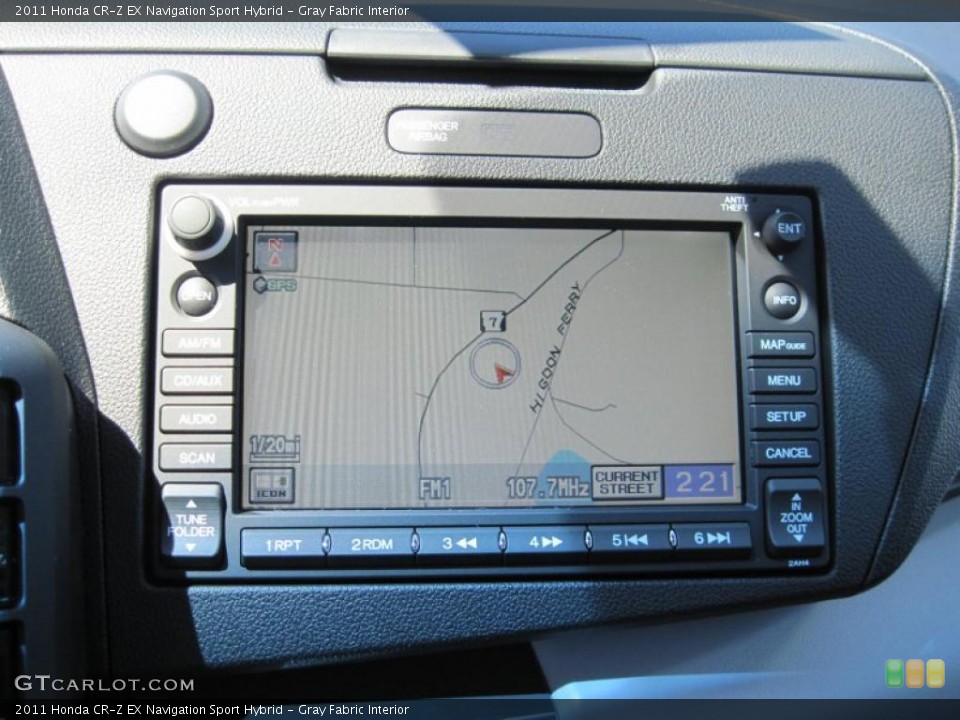Gray Fabric Interior Navigation for the 2011 Honda CR-Z EX Navigation Sport Hybrid #47695941