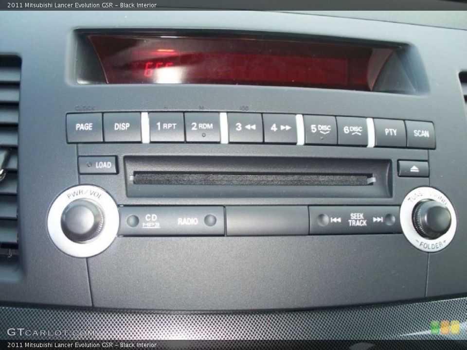 Black Interior Controls for the 2011 Mitsubishi Lancer Evolution GSR #47700840