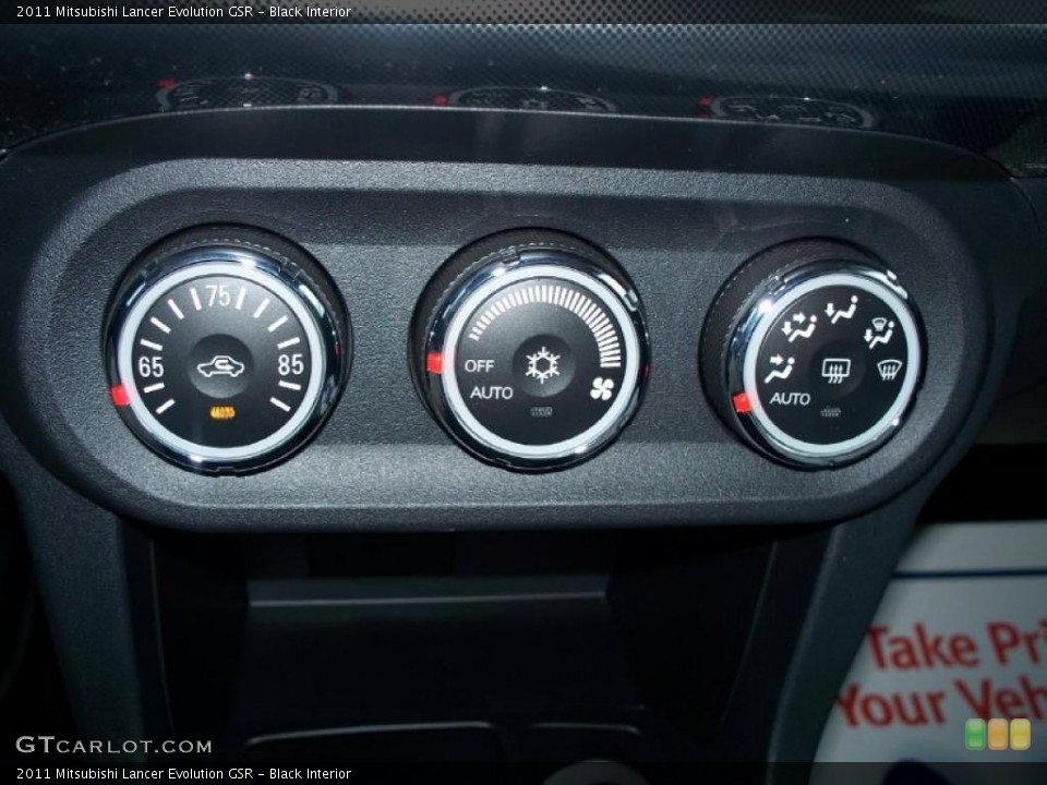 Black Interior Controls for the 2011 Mitsubishi Lancer Evolution GSR #47700843