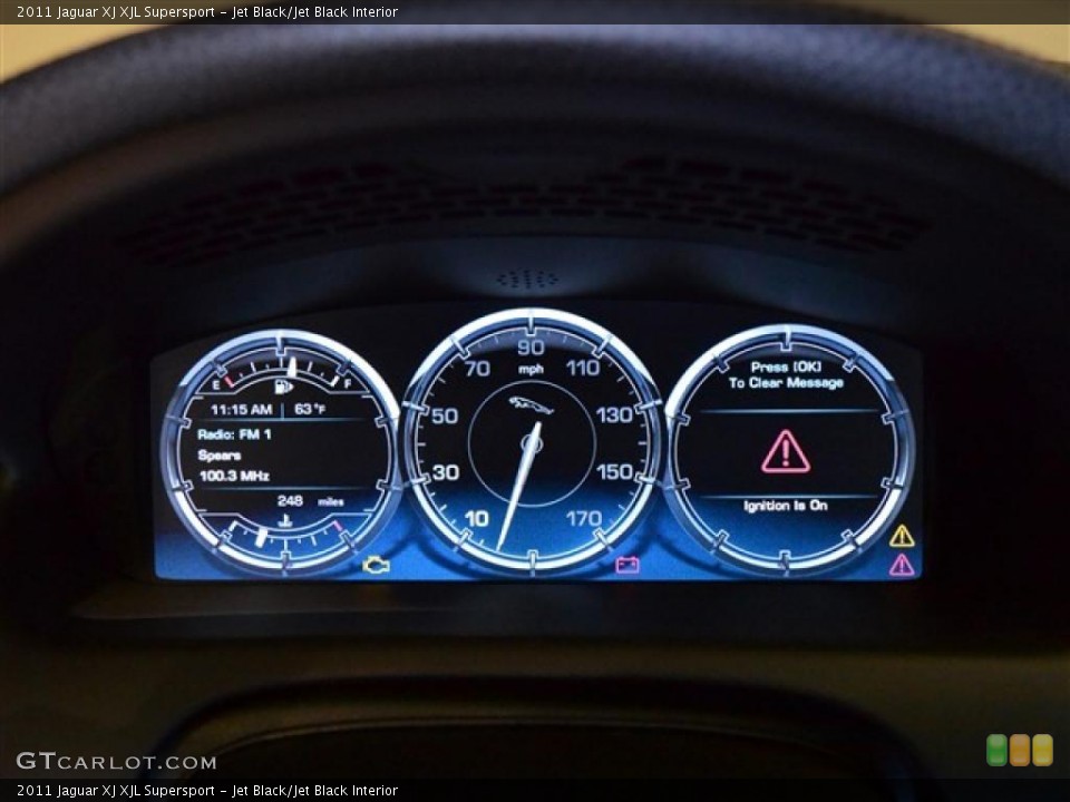 Jet Black/Jet Black Interior Gauges for the 2011 Jaguar XJ XJL Supersport #47703380
