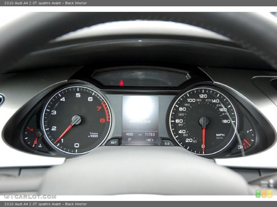 Black Interior Gauges for the 2010 Audi A4 2.0T quattro Avant #47705902