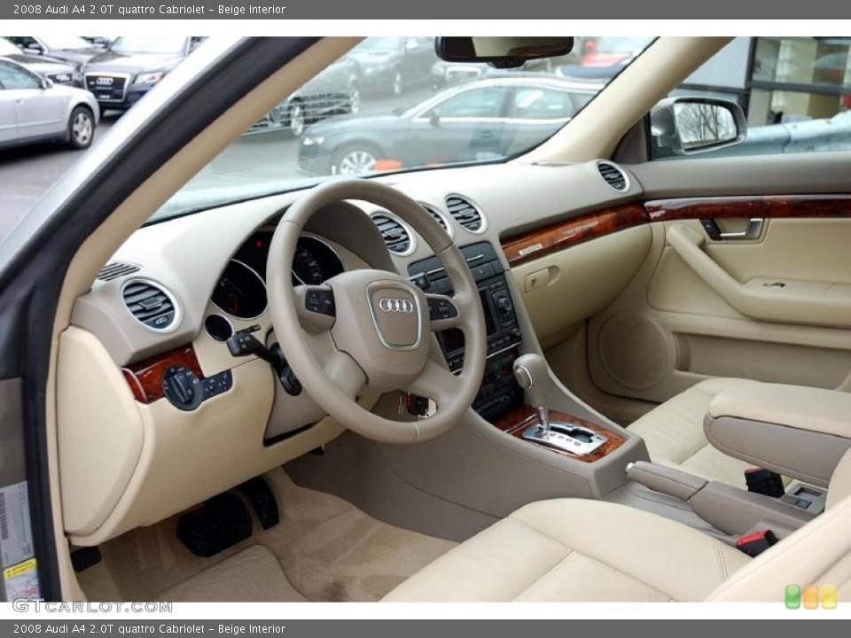 Beige Interior Prime Interior for the 2008 Audi A4 2.0T quattro Cabriolet #47706508