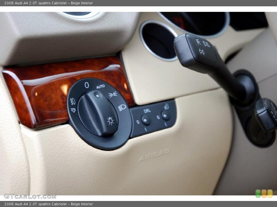 Beige Interior Controls for the 2008 Audi A4 2.0T quattro Cabriolet #47706535