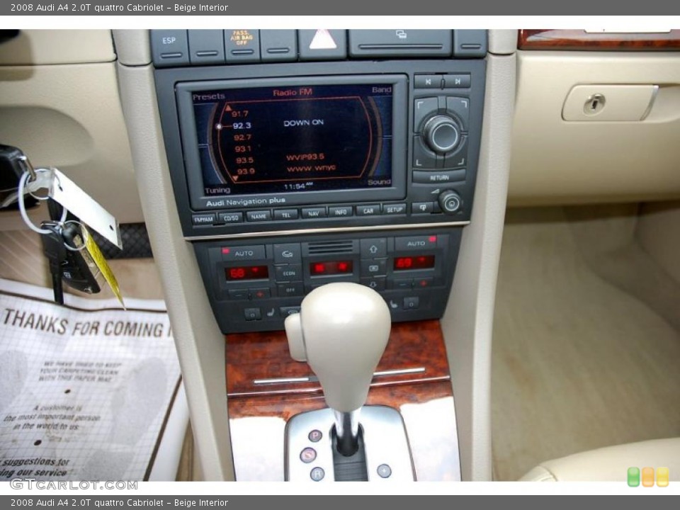 Beige Interior Controls for the 2008 Audi A4 2.0T quattro Cabriolet #47706565
