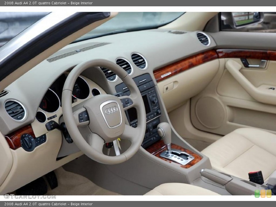Beige Interior Dashboard for the 2008 Audi A4 2.0T quattro Cabriolet #47706940