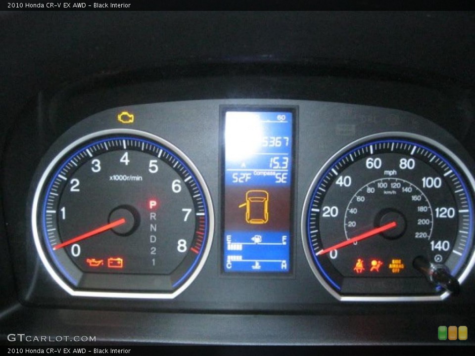 Black Interior Gauges for the 2010 Honda CR-V EX AWD #47707840