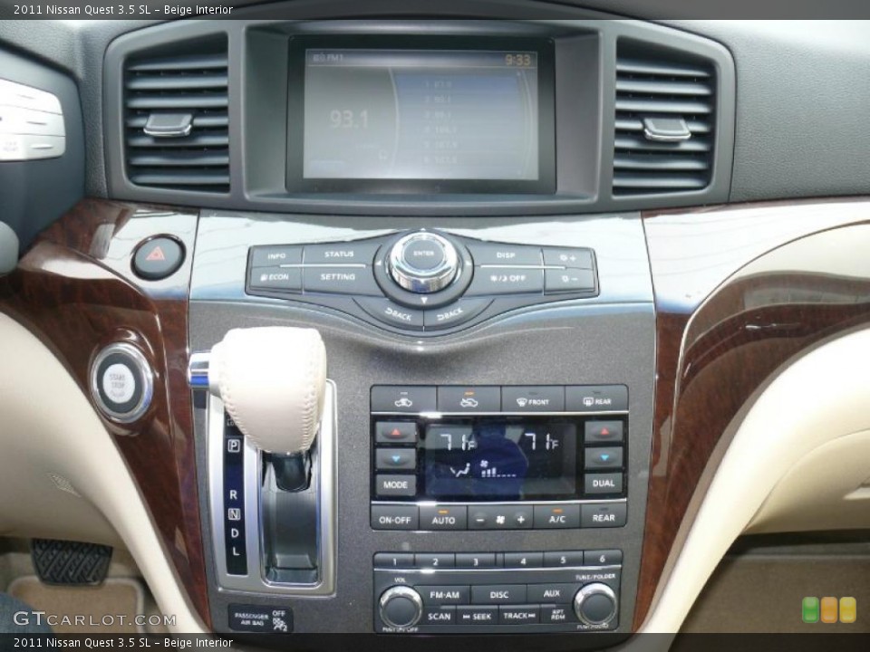Beige Interior Controls for the 2011 Nissan Quest 3.5 SL #47708624