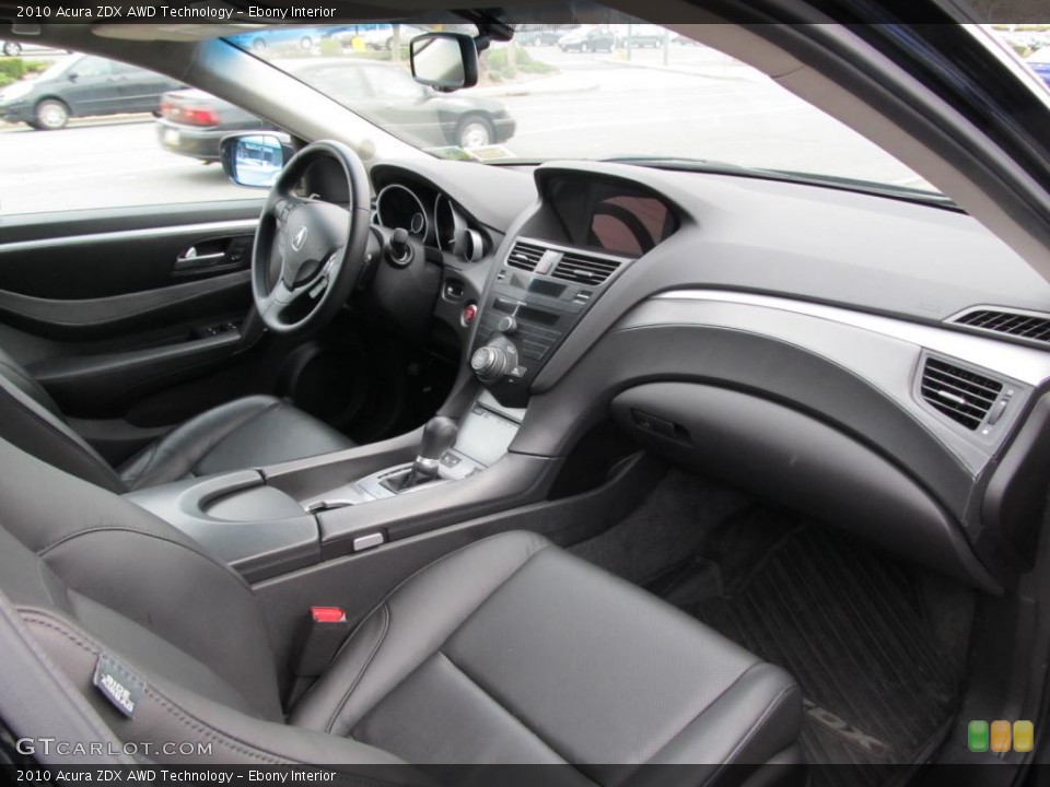 Ebony Interior Dashboard for the 2010 Acura ZDX AWD Technology #47708942
