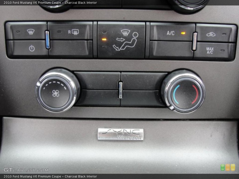 Charcoal Black Interior Controls for the 2010 Ford Mustang V6 Premium Coupe #47710842