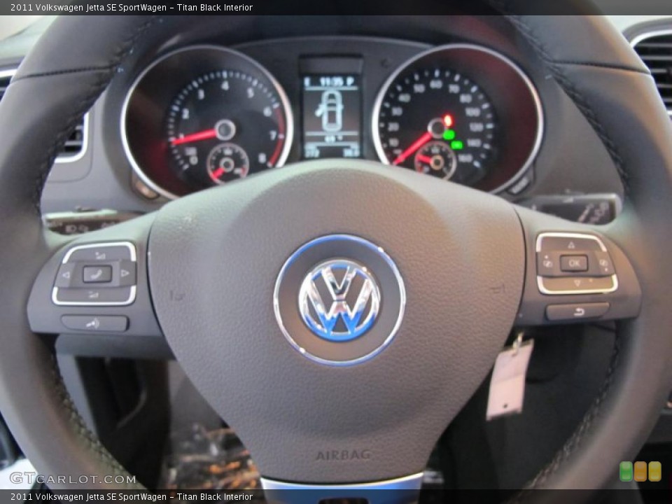 Titan Black Interior Steering Wheel for the 2011 Volkswagen Jetta SE SportWagen #47711442