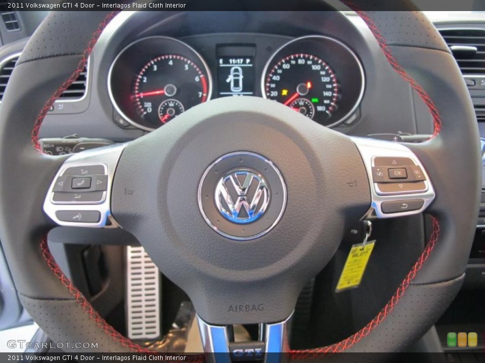 Interlagos Plaid Cloth Interior Steering Wheel for the 2011 Volkswagen GTI 4 Door #47712966