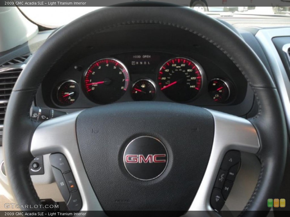 Light Titanium Interior Steering Wheel for the 2009 GMC Acadia SLE #47713407