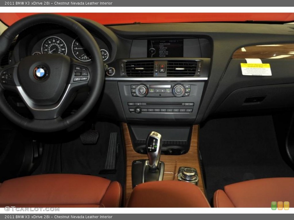Chestnut Nevada Leather Interior Dashboard for the 2011 BMW X3 xDrive 28i #47714388