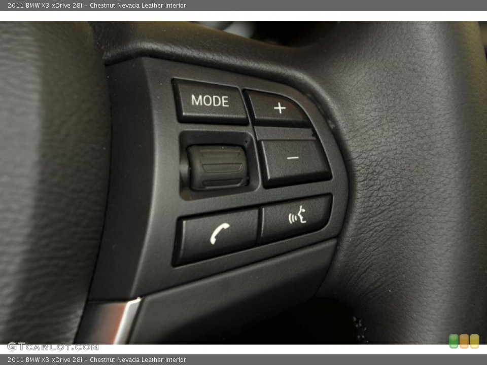 Chestnut Nevada Leather Interior Controls for the 2011 BMW X3 xDrive 28i #47714433
