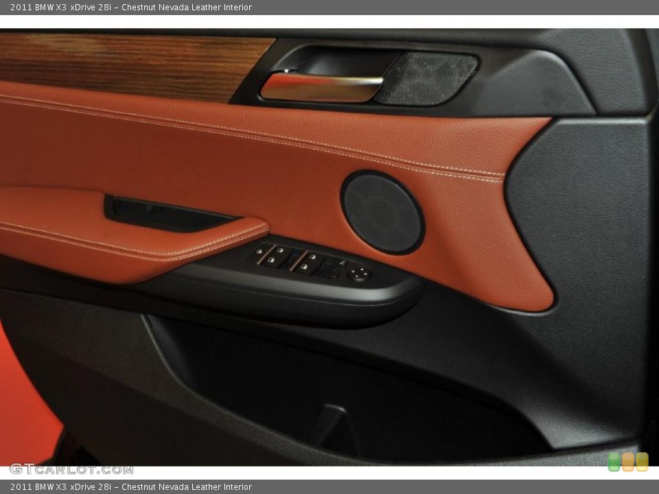 Chestnut Nevada Leather Interior Door Panel for the 2011 BMW X3 xDrive 28i #47714484