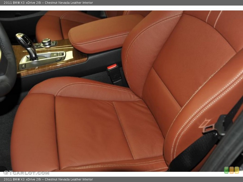 Chestnut Nevada Leather Interior Photo for the 2011 BMW X3 xDrive 28i #47714508