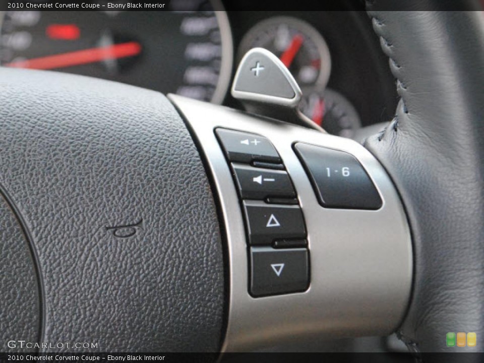 Ebony Black Interior Controls for the 2010 Chevrolet Corvette Coupe #47718815