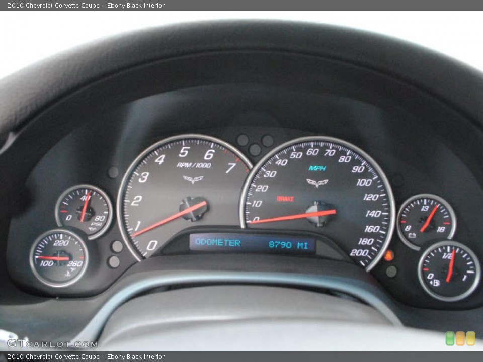 Ebony Black Interior Gauges for the 2010 Chevrolet Corvette Coupe #47718848