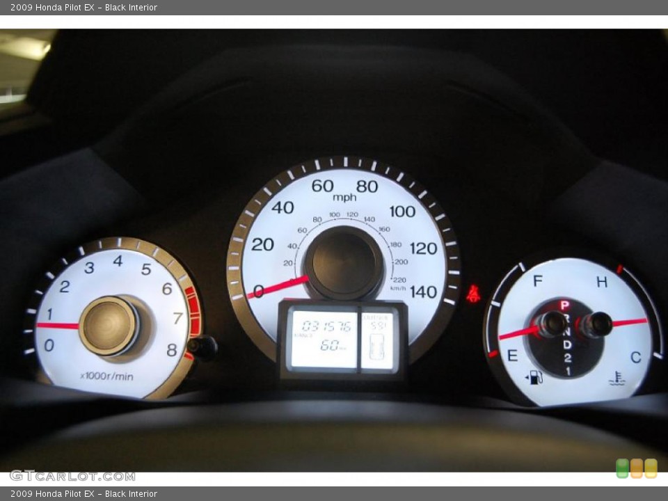 Black Interior Gauges for the 2009 Honda Pilot EX #47720759