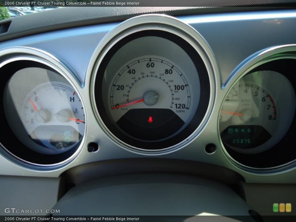 Pastel Pebble Beige Interior Gauges for the 2006 Chrysler PT Cruiser Touring Convertible #47722904