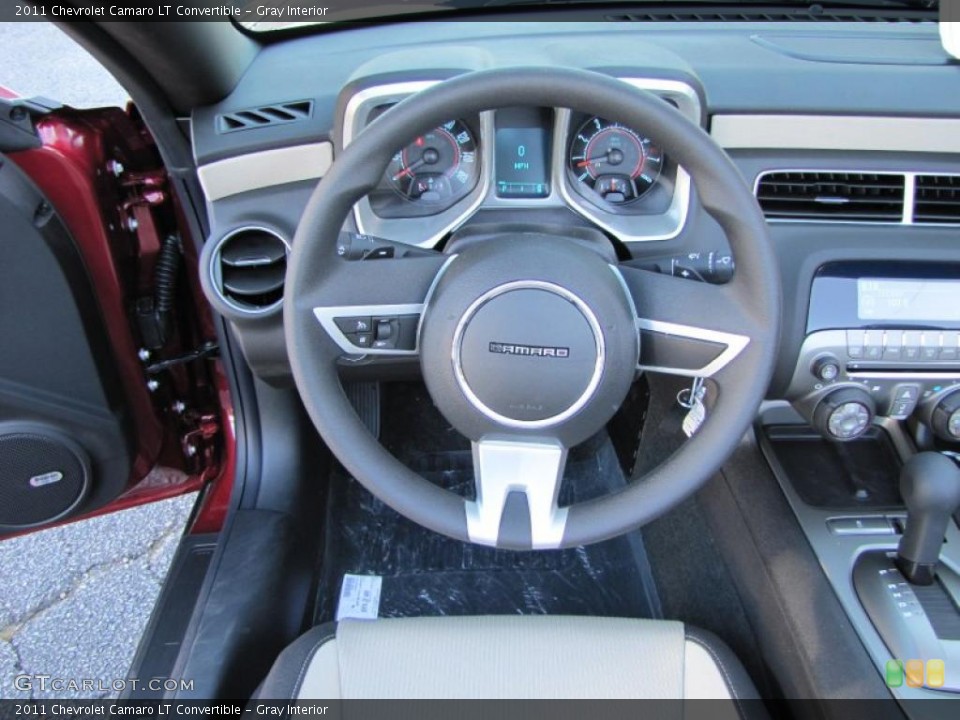 Gray Interior Steering Wheel for the 2011 Chevrolet Camaro LT Convertible #47724656