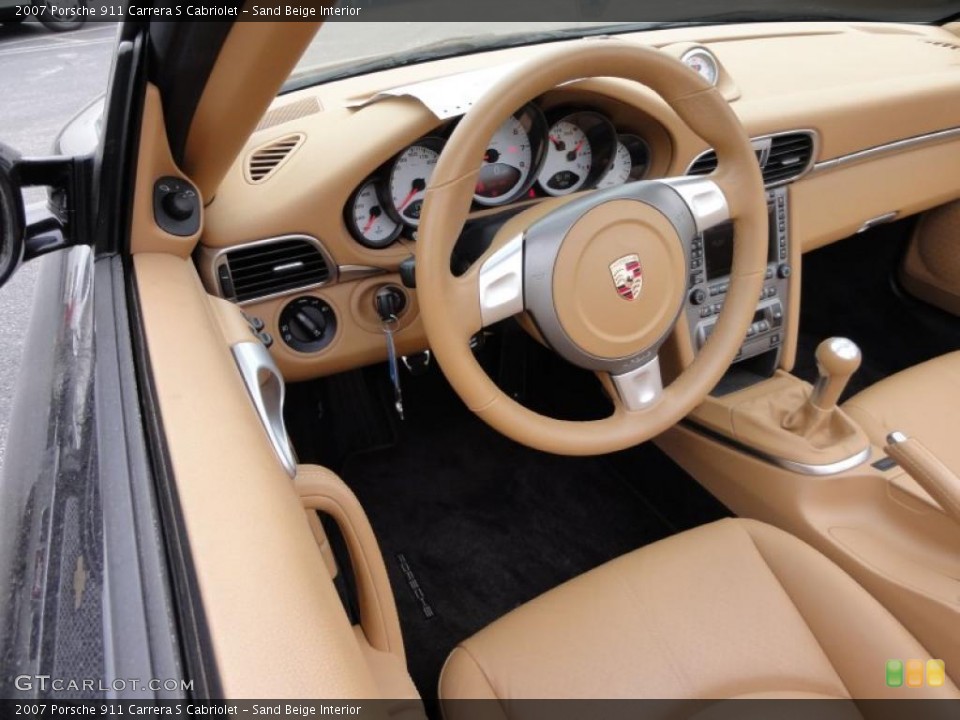 Sand Beige Interior Photo for the 2007 Porsche 911 Carrera S Cabriolet #47728755