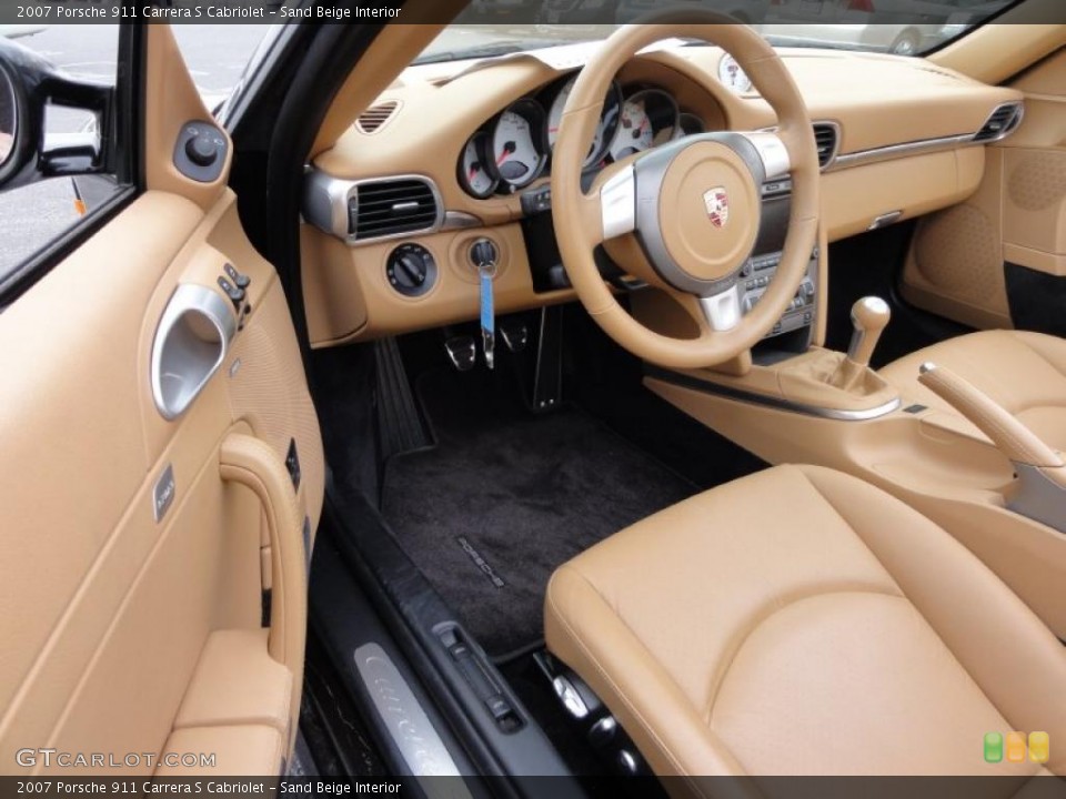 Sand Beige Interior Photo for the 2007 Porsche 911 Carrera S Cabriolet #47728770