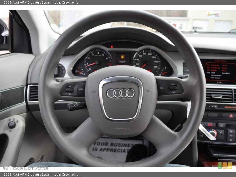 Light Grey Interior Steering Wheel for the 2008 Audi A6 4.2 quattro Sedan #47734492