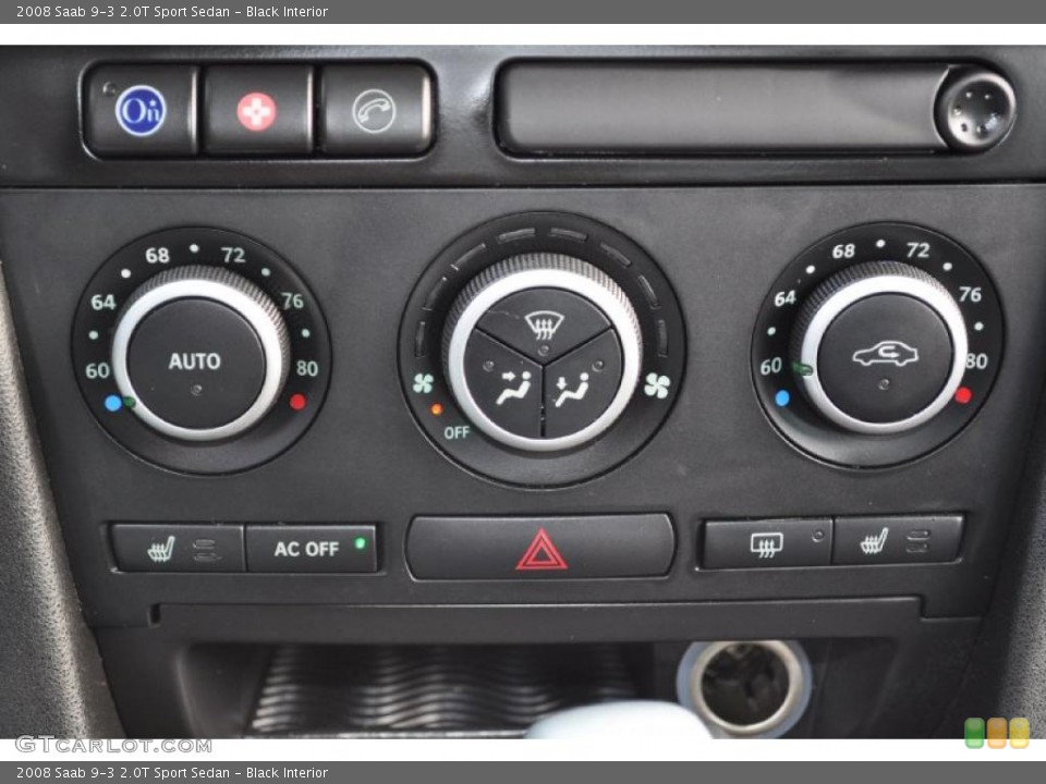 Black Interior Controls for the 2008 Saab 9-3 2.0T Sport Sedan #47735194