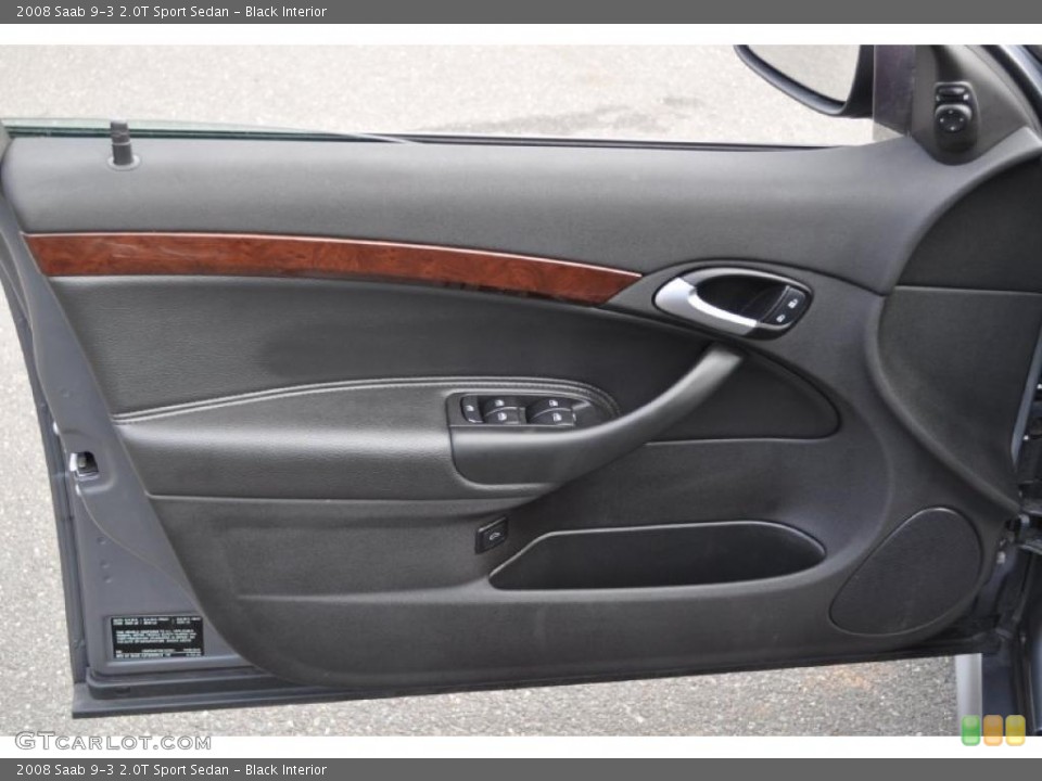 Black Interior Door Panel for the 2008 Saab 9-3 2.0T Sport Sedan #47735221