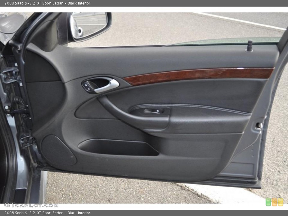Black Interior Door Panel for the 2008 Saab 9-3 2.0T Sport Sedan #47735227