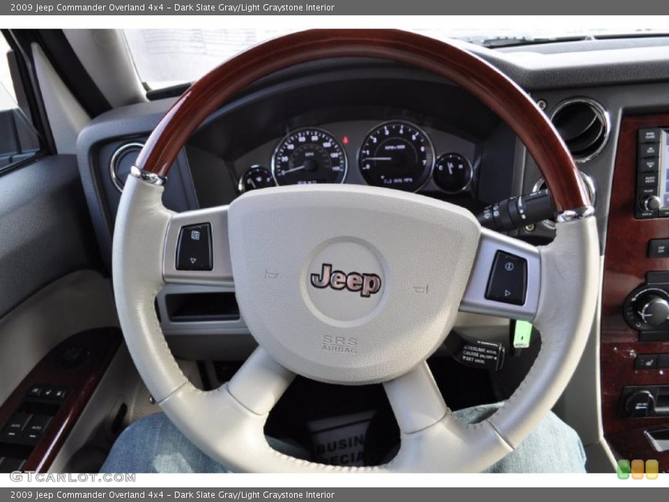 Dark Slate Gray/Light Graystone Interior Steering Wheel for the 2009 Jeep Commander Overland 4x4 #47735884