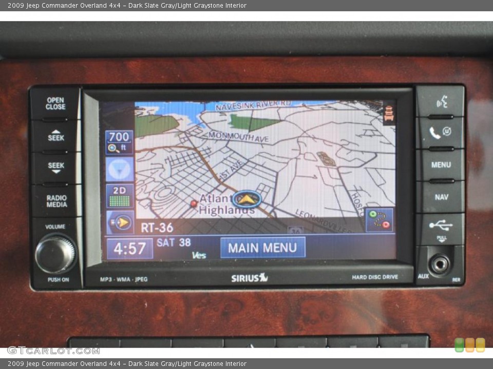 Dark Slate Gray/Light Graystone Interior Navigation for the 2009 Jeep Commander Overland 4x4 #47735932