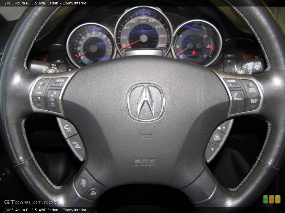 Ebony Interior Steering Wheel for the 2005 Acura RL 3.5 AWD Sedan #47736169