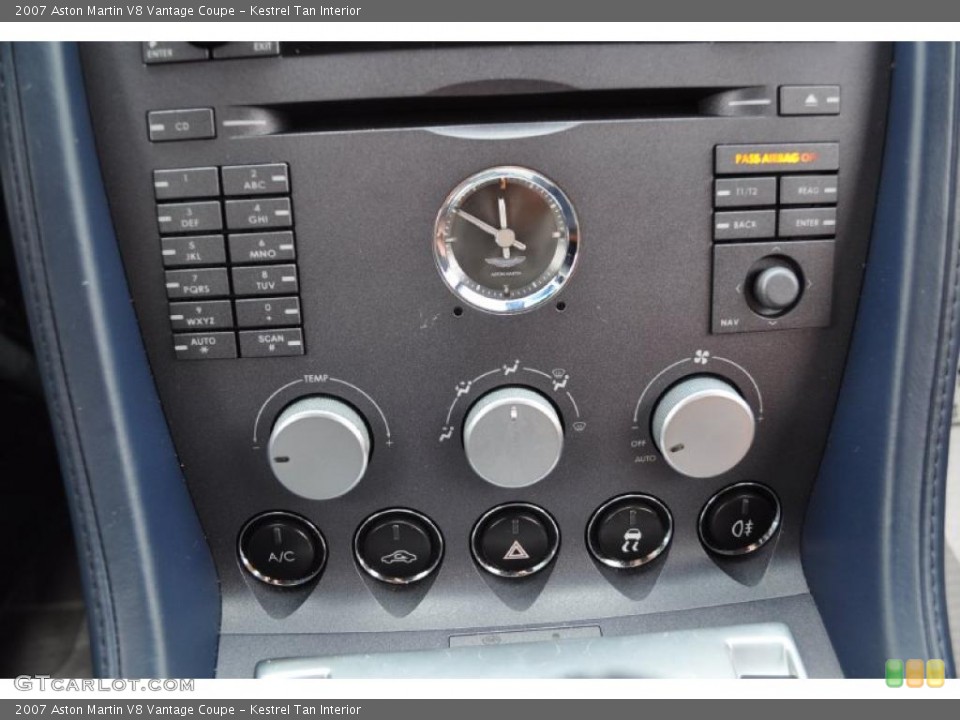 Kestrel Tan Interior Controls for the 2007 Aston Martin V8 Vantage Coupe #47736529