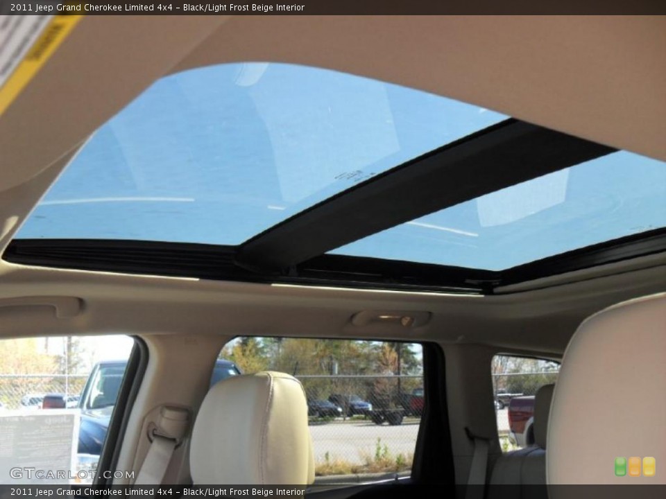 Black/Light Frost Beige Interior Sunroof for the 2011 Jeep Grand Cherokee Limited 4x4 #47738542