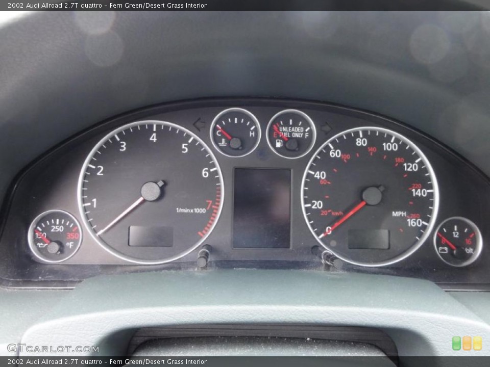 Fern Green/Desert Grass Interior Gauges for the 2002 Audi Allroad 2.7T quattro #47738938