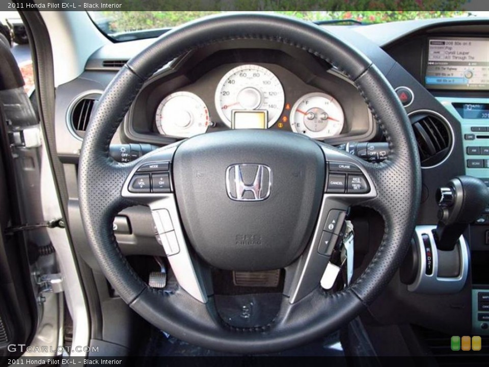 Black Interior Steering Wheel for the 2011 Honda Pilot EX-L #47740450
