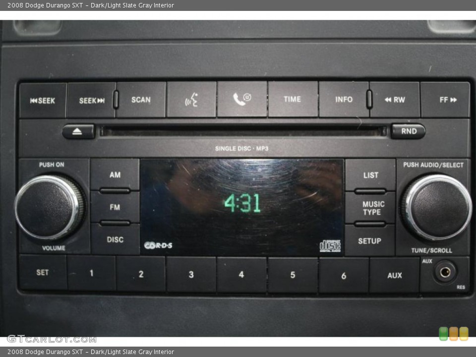 Dark/Light Slate Gray Interior Controls for the 2008 Dodge Durango SXT #47741479