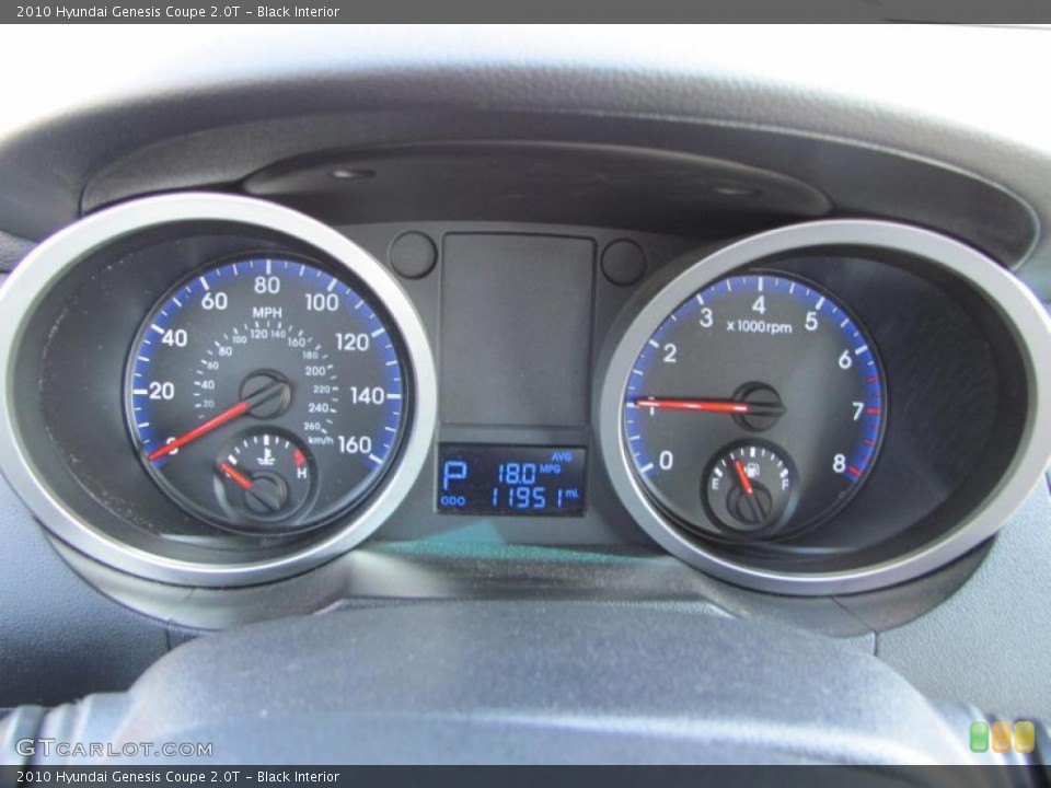 Black Interior Gauges for the 2010 Hyundai Genesis Coupe 2.0T #47742070
