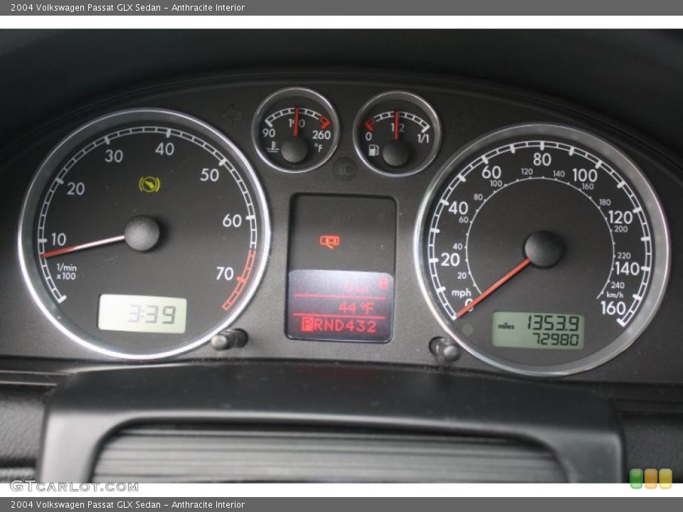 Anthracite Interior Gauges for the 2004 Volkswagen Passat GLX Sedan #47742169